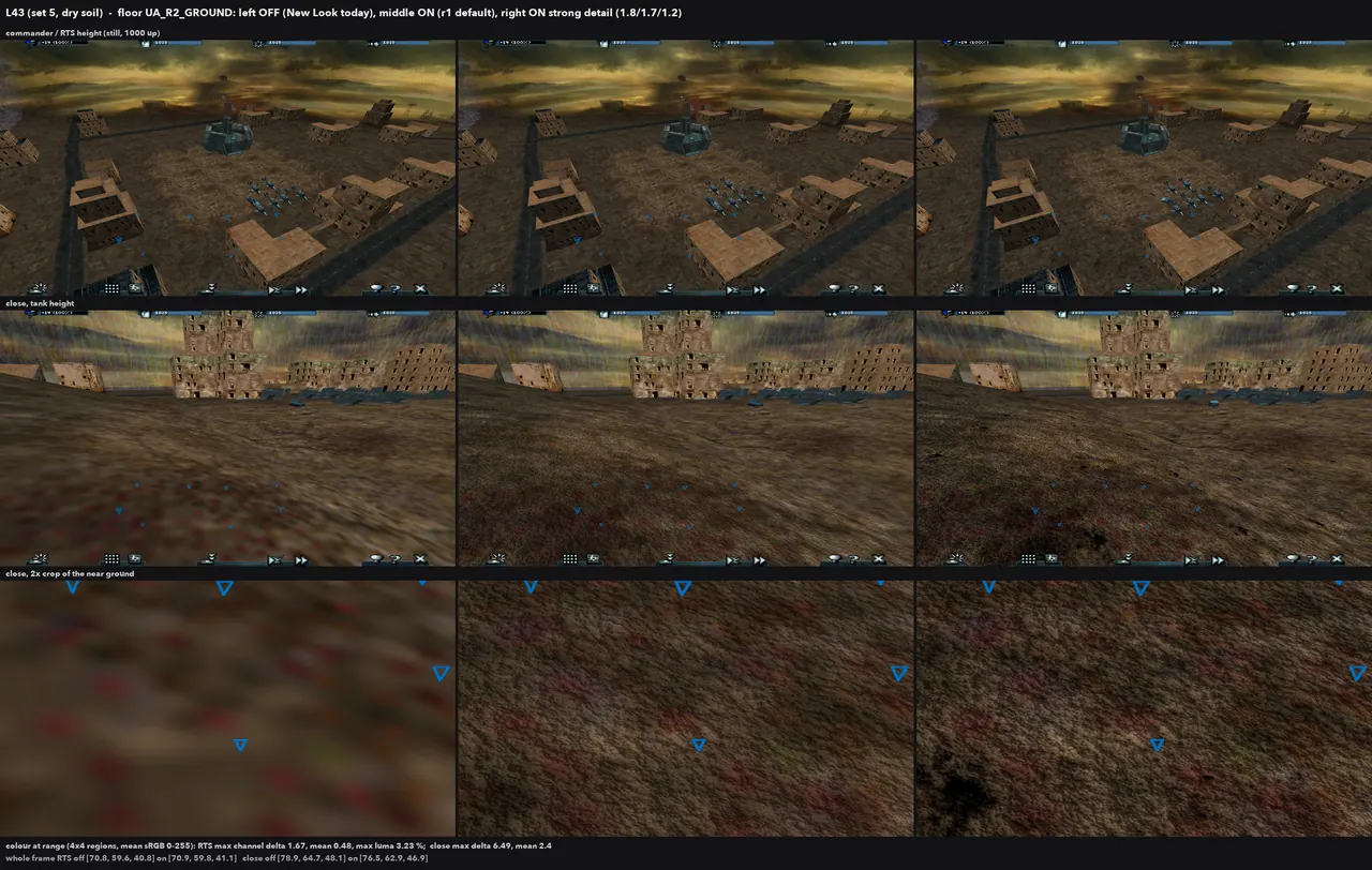 Strong detail on the set-5 desert ground.