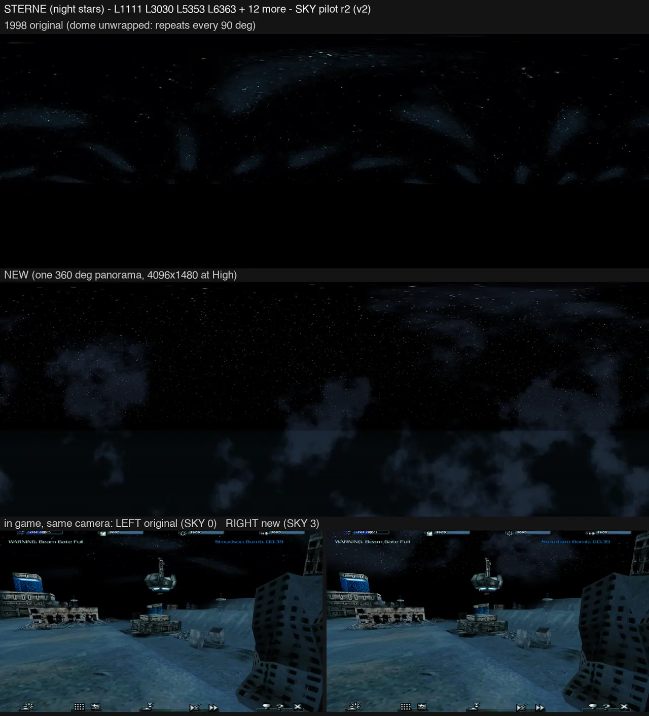 STERNE, the star sky, rebuilt.