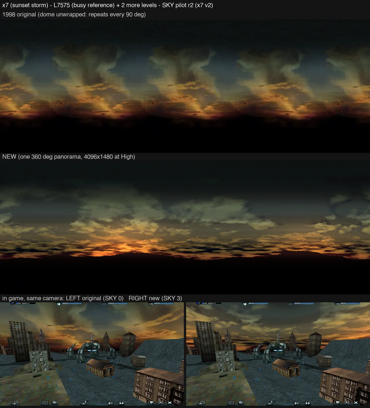 The x7 dusk sky over L7575.