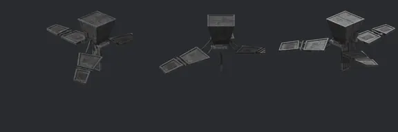 Top row: the 1998 Bronsteijn. Bottom row: our rebuild, same ten angles. Taerkasten satellite.
