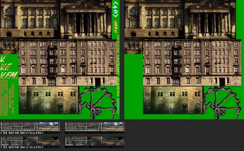 Wall graffiti removed from the Quest textures.