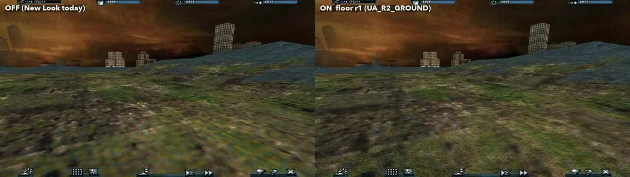 New floor: driving off vs on